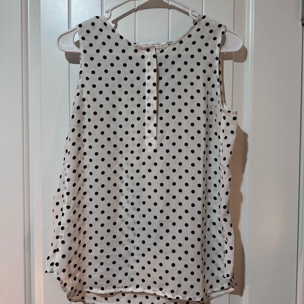 Violet & Claire Cream Boxy Buttoned Blouse - Picture 2 of 3